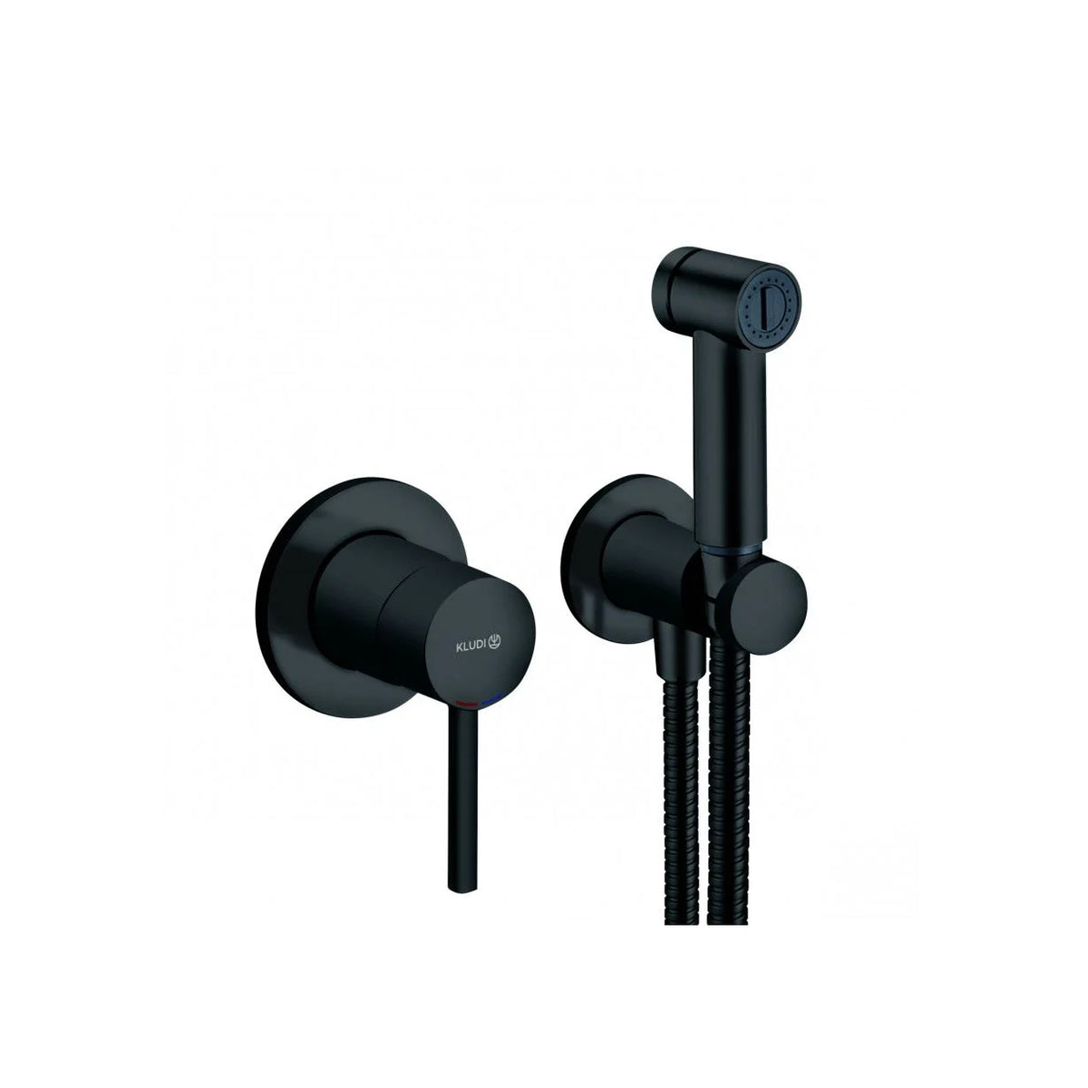 KLUDI 389983976 – KLUDI BOZZ kompletni podometni higienski set, mat črna