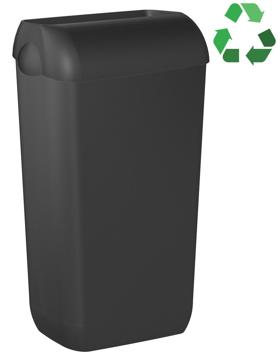 Koš za odpadke s pokrovom MARPLAST ECOLORED, 23 l, mat črn – izdelek A74020VB