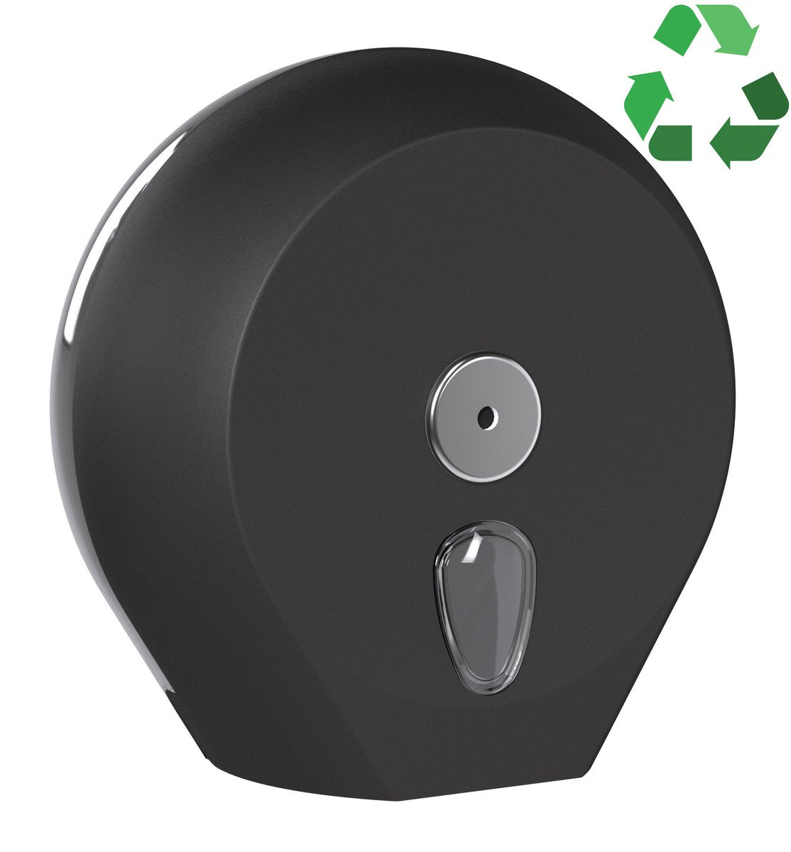 Podajalnik toaletnega papirja MARPLAST ECOLORED, za zvitek do Ø 23 cm, mat črn – izdelek A75610VB