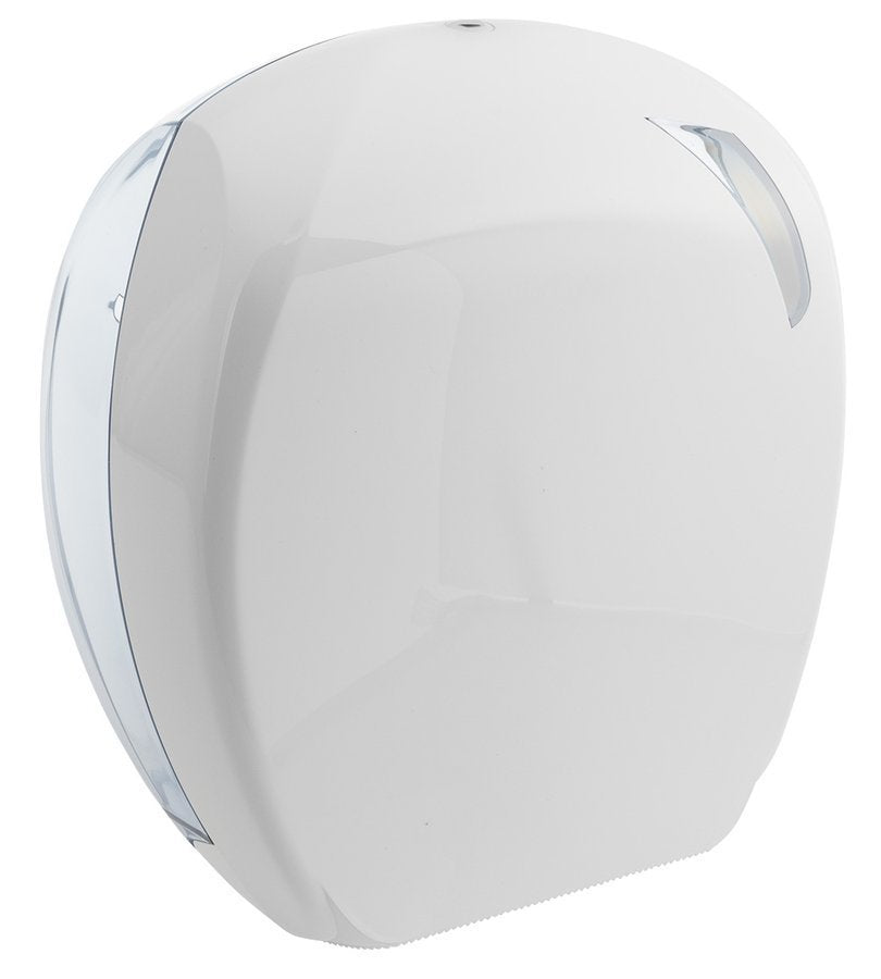 Podajalnik toaletnega papirja MARPLAST SKIN, za zvitek do Ø 24 cm, bel – izdelek A90701