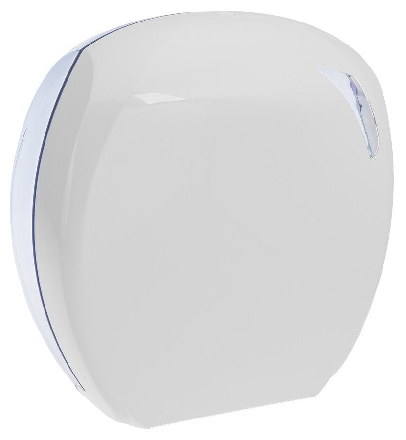 Podajalnik toaletnega papirja MARPLAST SKIN, za zvitek do Ø 29 cm, bel – izdelek A90801