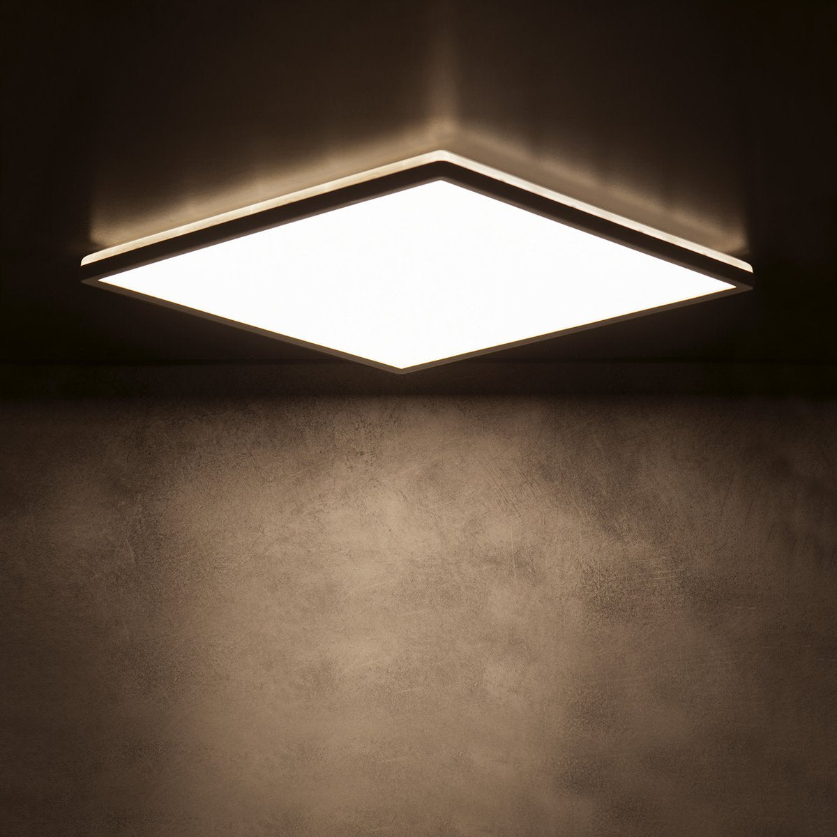 Stropna LED-svetilka MILEDO AZPO, 225 × 225 mm, 12,3 W, 3000/4000/6000 K, IP54, mat črna – izdelek 31531 – dodatni pogled 3