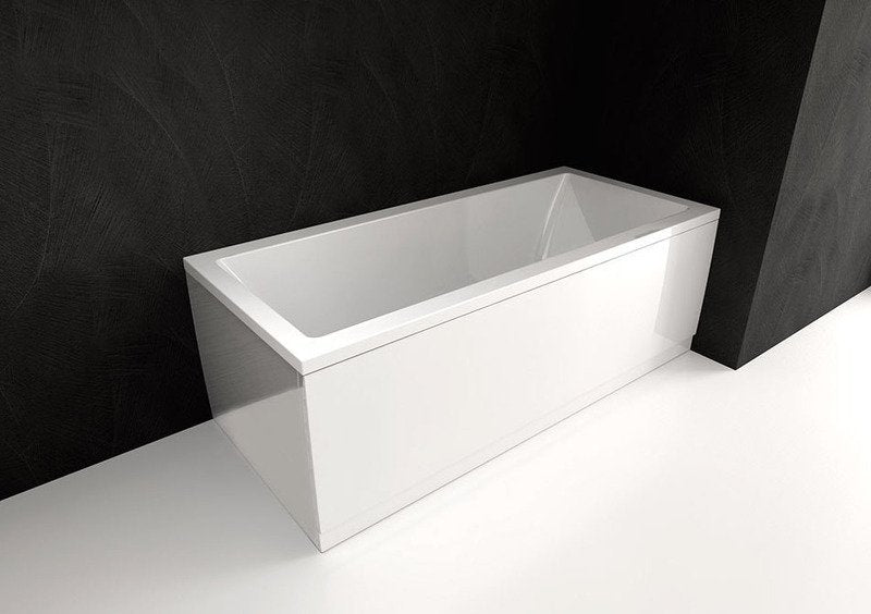 Stranski panel za kad POLYSAN PLAIN, 70 × 59 cm, bel – izdelek 72669 – primer postavitve v prostoru 8. Drugi prikazani izdelki niso vključeni v nakup.