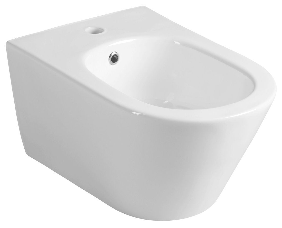 Stenski bide SAPHO AVVA, 35,5 × 53 cm, bel – izdelek 100324
