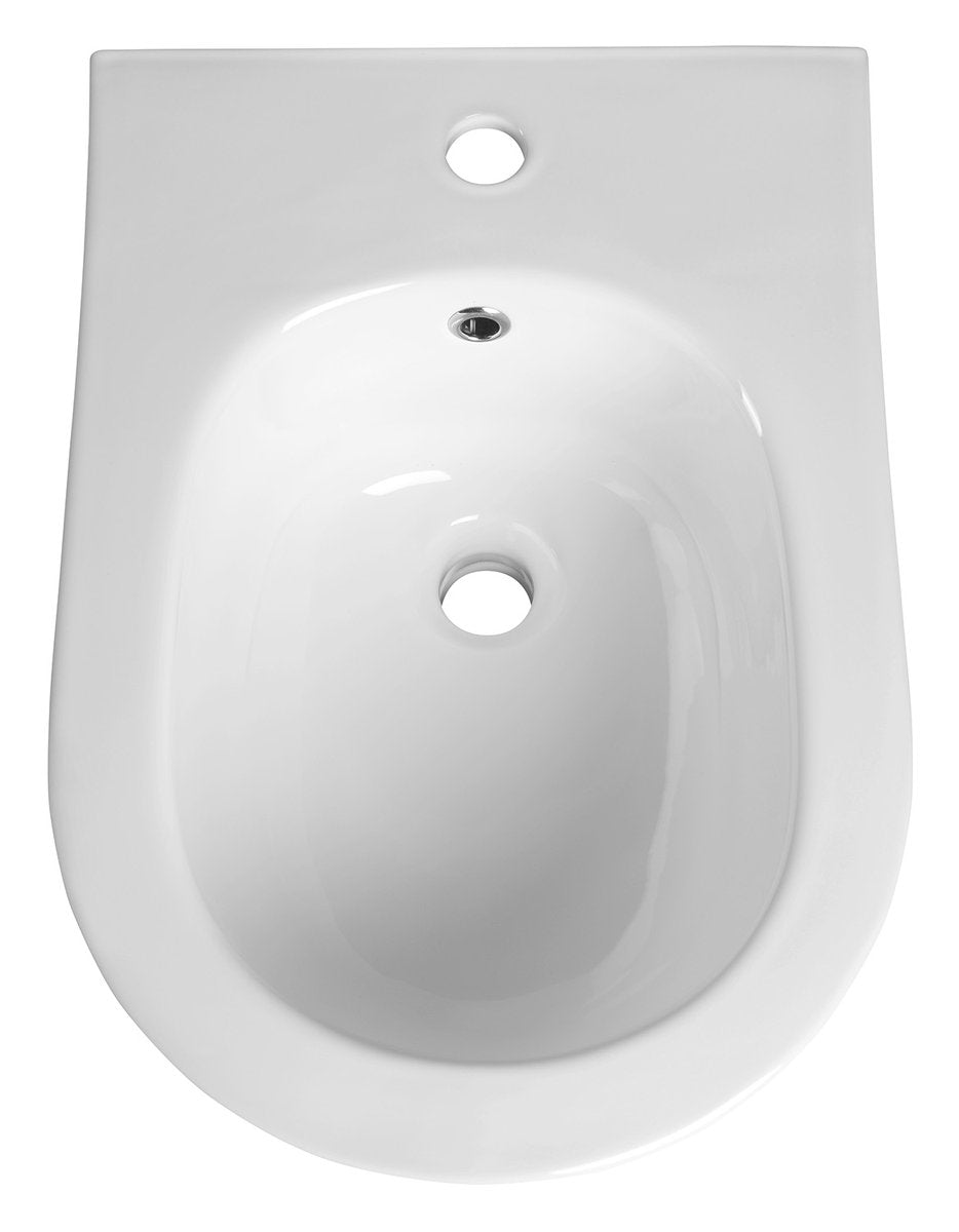 Stenski bide SAPHO AVVA, 35,5 × 53 cm, bel – izdelek 100324 – dodatni pogled 1