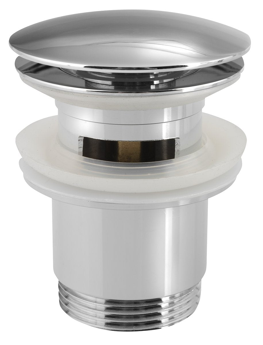 Odtočni ventil za umivalnik SAPHO klik-klak 5/4", velik čep, za umivalnike debeline 30–45 mm, kromiran – izdelek CV1007 – dodatni pogled