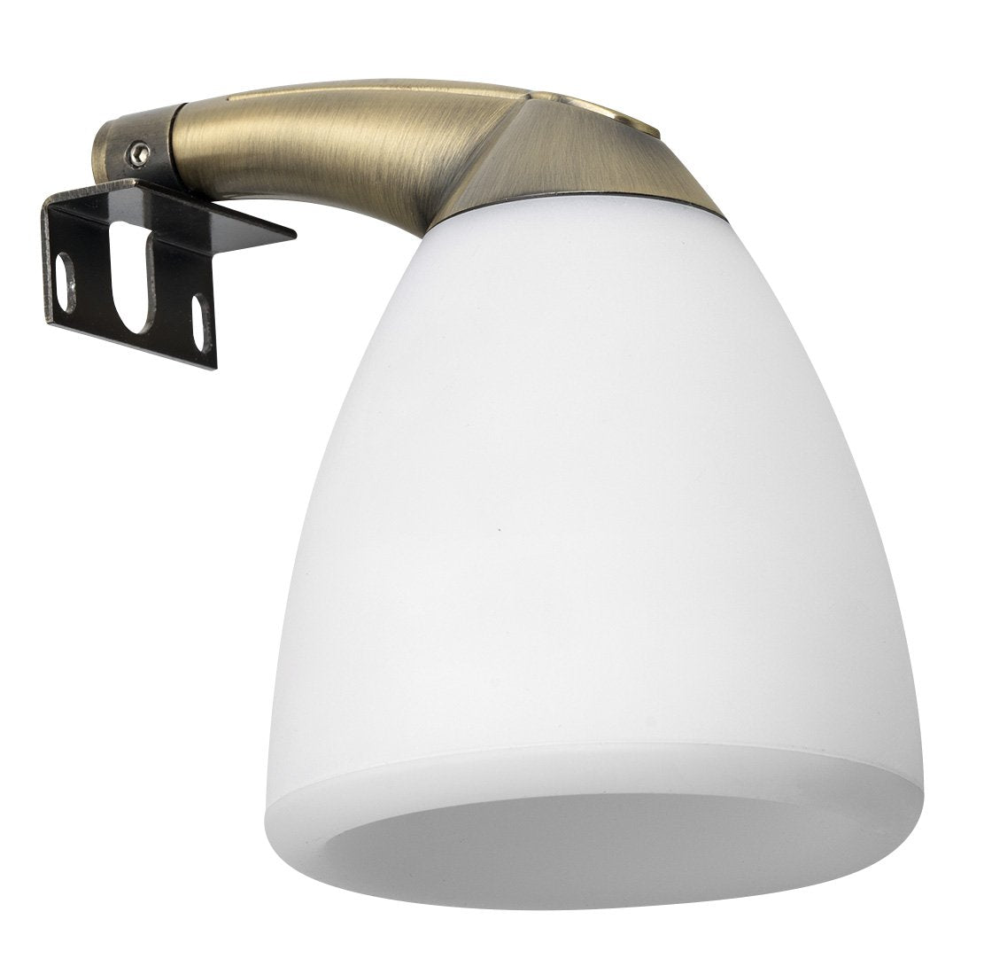 Stenska LED-svetilka SAPHO CANDELA, 4 W, 83 × 108 × 114 mm, IP44, bronasta – izdelek E27175CI-1508